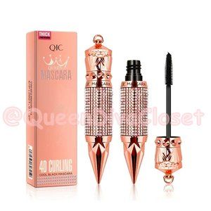 Royal Queen Crown Style Scepter Rhinestone Mascara - Waterproof, Smudge-Proof 4D